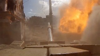 ✞ T-72 Tank destroyed in Darayya Syria 